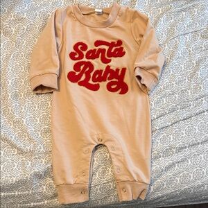 Santa Baby Tan Onesie